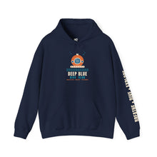 Load image into Gallery viewer, Deep Blue Dive Club Hoodie - Vintage Diving Helmet Scuba Sweatshirt with Sleeve Print