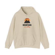 Load image into Gallery viewer, The Mountains Are Calling Hoodie - Retro Sunset Hiking Sweatshirt