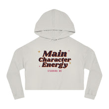 Load image into Gallery viewer, Main Character Energy Cropped Hoodie - Retro Groovy Women's Crop Sweatshirt
