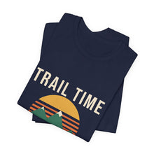 Load image into Gallery viewer, Trail Time Tee - Retro Sunset Mountain Hiking T-Shirt