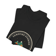 Load image into Gallery viewer, Campfire Stories Tee - Retro Camping Badge T-Shirt
