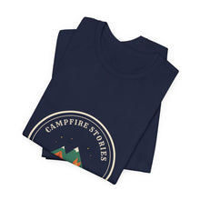 Load image into Gallery viewer, Campfire Stories Tee - Retro Camping Badge T-Shirt