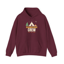 Load image into Gallery viewer, Campfire Crew Hoodie - Retro Camping Tent & Stars Sweatshirt