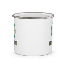 Load image into Gallery viewer, Let's Get Lost Compass Enamel Camping Mug