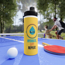 Load image into Gallery viewer, Hydrate Lift Repeat Stainless Steel Water Bottle