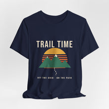 Load image into Gallery viewer, Trail Time Tee - Retro Sunset Mountain Hiking T-Shirt