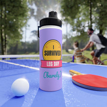 Load image into Gallery viewer, I Survived Leg Day Stainless Steel Water Bottle