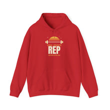 Load image into Gallery viewer, One More Rep Hoodie - Retro Sunset Barbell Gym Sweatshirt