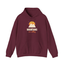 Load image into Gallery viewer, The Mountains Are Calling Hoodie - Retro Sunset Hiking Sweatshirt