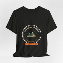 Load image into Gallery viewer, Campfire Stories Tee - Retro Camping Badge T-Shirt