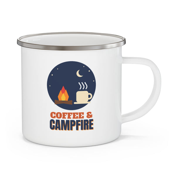 Coffee & Campfire Enamel Camping Mug