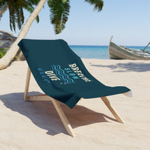 Load image into Gallery viewer, Breathe Slow Dive Deep Beach Towel - Ocean Wave Towel