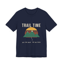 Load image into Gallery viewer, Trail Time Tee - Retro Sunset Mountain Hiking T-Shirt