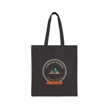 Load image into Gallery viewer, Campfire Stories Tote Bag - Black Canvas Camping Tote
