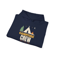 Load image into Gallery viewer, Campfire Crew Hoodie - Retro Camping Tent & Stars Sweatshirt