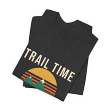 Load image into Gallery viewer, Trail Time Tee - Retro Sunset Mountain Hiking T-Shirt