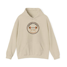 Load image into Gallery viewer, Department of Deadlifts Hoodie - Barbell Badge Gym Sweatshirt