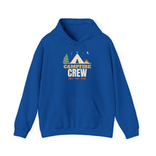 Load image into Gallery viewer, Campfire Crew Hoodie - Retro Camping Tent & Stars Sweatshirt