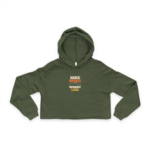 Load image into Gallery viewer, Hike More Worry Less Cropped Hoodie - Women's Mountain Hiking Pullover