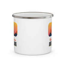 Load image into Gallery viewer, The Mountains Are Calling Enamel Camping Mug