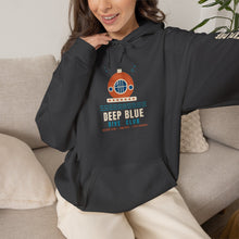Load image into Gallery viewer, Deep Blue Dive Club Hoodie - Vintage Diving Helmet Scuba Sweatshirt with Sleeve Print