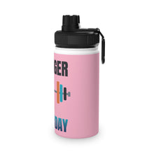 Load image into Gallery viewer, Stronger Than Yesterday Motivational Sports Water Bottle