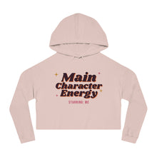 Load image into Gallery viewer, Main Character Energy Cropped Hoodie - Retro Groovy Women's Crop Sweatshirt