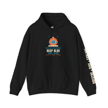 Load image into Gallery viewer, Deep Blue Dive Club Hoodie - Vintage Diving Helmet Scuba Sweatshirt with Sleeve Print