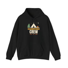 Load image into Gallery viewer, Campfire Crew Hoodie - Retro Camping Tent &amp; Stars Sweatshirt