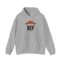 Load image into Gallery viewer, One More Rep Hoodie - Retro Sunset Barbell Gym Sweatshirt