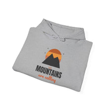 Load image into Gallery viewer, The Mountains Are Calling Hoodie - Retro Sunset Hiking Sweatshirt