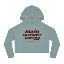 Load image into Gallery viewer, Main Character Energy Cropped Hoodie - Retro Groovy Women's Crop Sweatshirt