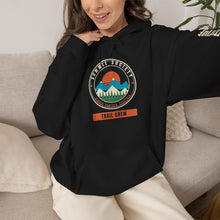 Load image into Gallery viewer, Summit Society Trail Crew Hoodie - Mountain Hiking Sweatshirt with Sleeve Print