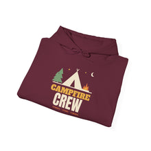 Load image into Gallery viewer, Campfire Crew Hoodie - Retro Camping Tent &amp; Stars Sweatshirt