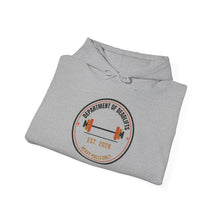 Load image into Gallery viewer, Department of Deadlifts Hoodie - Barbell Badge Gym Sweatshirt