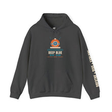 Load image into Gallery viewer, Deep Blue Dive Club Hoodie - Vintage Diving Helmet Scuba Sweatshirt with Sleeve Print