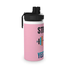 Load image into Gallery viewer, Stronger Than Yesterday Motivational Sports Water Bottle