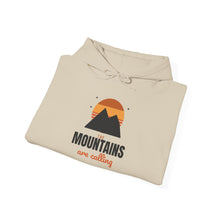Load image into Gallery viewer, The Mountains Are Calling Hoodie - Retro Sunset Hiking Sweatshirt