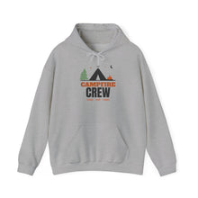 Load image into Gallery viewer, Campfire Crew Hoodie - Retro Camping Tent &amp; Stars Sweatshirt