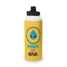 Load image into Gallery viewer, Hydrate Lift Repeat Stainless Steel Water Bottle