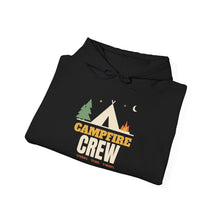 Load image into Gallery viewer, Campfire Crew Hoodie - Retro Camping Tent &amp; Stars Sweatshirt