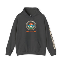 Load image into Gallery viewer, Summit Society Trail Crew Hoodie - Mountain Hiking Sweatshirt with Sleeve Print