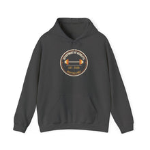 Load image into Gallery viewer, Department of Deadlifts Hoodie - Barbell Badge Gym Sweatshirt