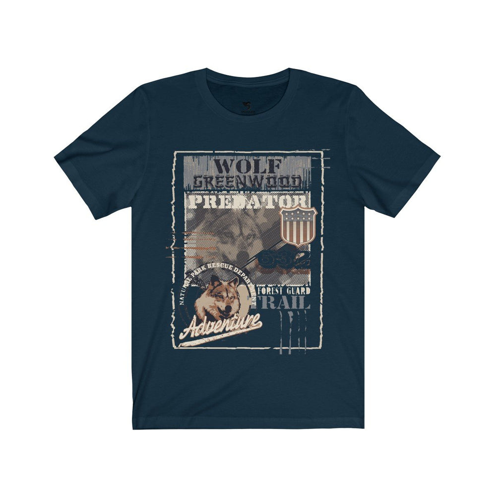 Greenwood Wolf Design Unisex Short Sleeve Tee